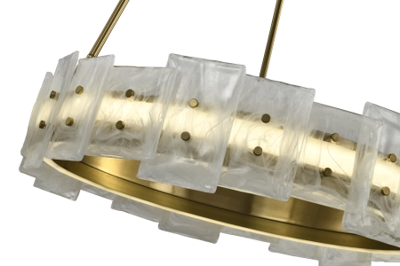Люстра  подвесная ZORTES CLOUD-STONE ZRS.90610.60, Мощность - 50Вт, Тип лампы: LED, В -950мм/550мм / Ш - ø600мм
