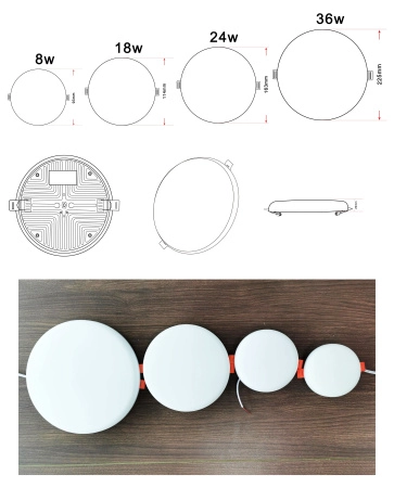 Светильник ZORTES CLOUD ZRS.57793.36, Мощность - 36Вт, Тип лампы: LED, В -20мм/ / Ш - ø215мм