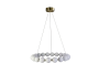Люстра  подвесная ZORTES KRANZ ZRS.1585.21, Мощность - 100Вт, Тип лампы: LED, В -1580мм / Ш - 735мм / Ш - ø730мм