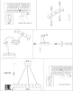 Люстра  подвесная ZORTES KRANZ ZRS.1585.21, Мощность - 100Вт, Тип лампы: LED, В -1580мм / Ш - 735мм / Ш - ø730мм