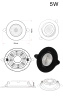 Светильник ZORTES RAIZ ZRS.57796.5, Мощность - 5Вт, Тип лампы: LED, В -30мм / Ш - 110мм