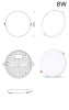 Светильник ZORTES CLOUD ZRS.57793.8, Мощность - 8Вт, Тип лампы: LED, В -20мм/ / Ш - ø93мм