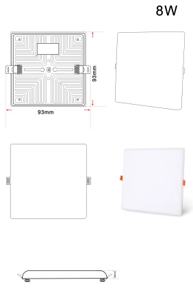 Светильник ZORTES CLOUD ZRS.57794.18, Мощность - 18Вт, Тип лампы: LED, В -20мм / Ш - 114мм