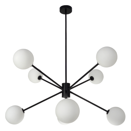 Люстра потолочная на штанге черня D80см