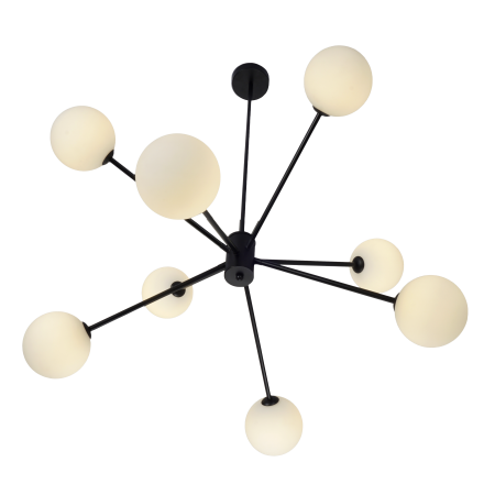 Люстра потолочная на штанге черня D80см