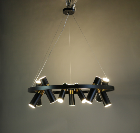 Люстра потолочная черня D80см