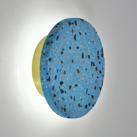 Светильник настенный из камня синий LED 3Вт D15см