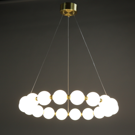 Люстра потолочная латунь LED 80Вт D64см