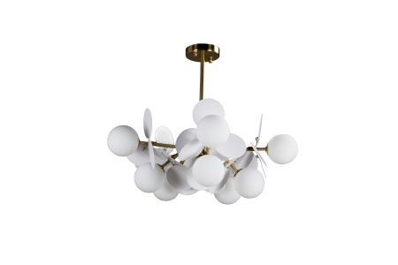 Люстра с плафонами бронза D68см