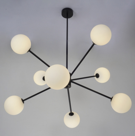 Люстра потолочная на штанге черня D80см