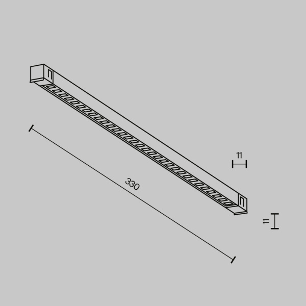 Трековый светильник Technical TR241-2-6W3K-B