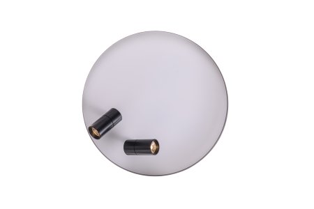 Потолочный светильник черный LED 30Вт+10Вт D50см