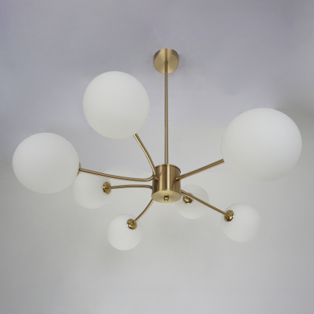 Люстра потолочная на штанге латунь D70см