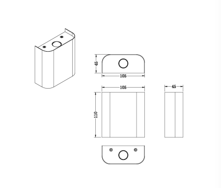 Светильник настенный бронза LED 2Вт 11см
