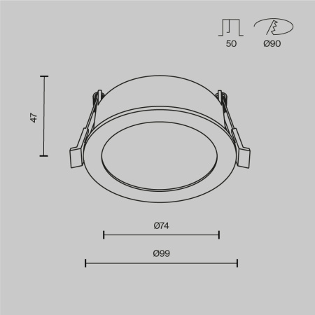 Встраиваемый светильник Technical DL130-GX53-B