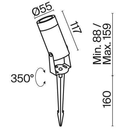 Ландшафтный светильник Outdoor O050FL-L5W3K