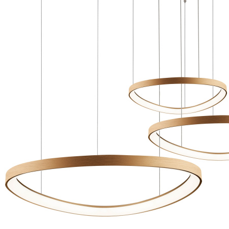 Люстра подвесная золото LED 146Вт D45+65+85см