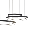 Люстра подвесная черня LED 146Вт D45+65+85см