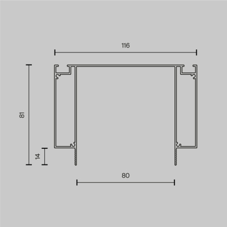 Профиль Technical ALM-11681-PL-W-2M
