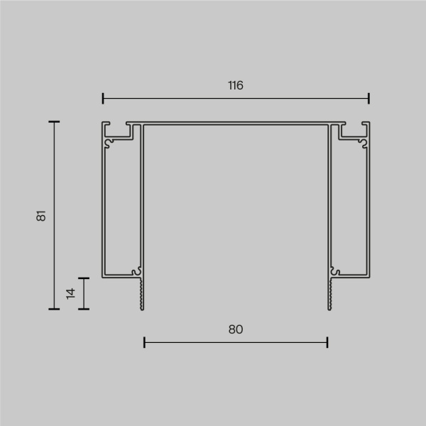 Профиль Technical ALM-11681-PL-B-2M