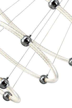 Светодиодная люстра хром LED 171Вт D80+60+40см