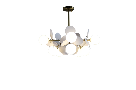 Люстра с плафонами бронза D68см