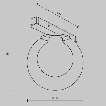 Трековый светильник Technical TR181-1-4WTW-B