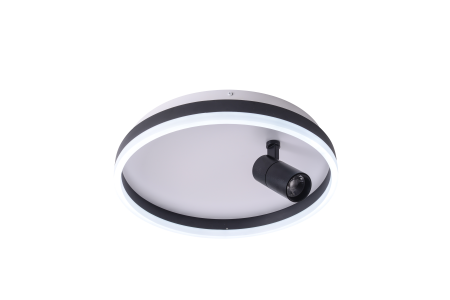 Потолочный светильник черный LED 24Вт+5Вт D40см