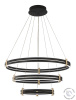 Подвесная каскадная люстра черная LED 228Вт D40+60+80см Zortes DUBLE-R ZRS.30515.228