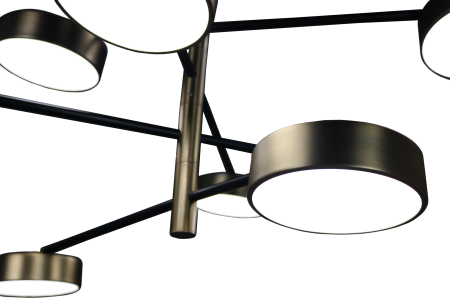 Люстра потолочная черня LED 80Вт 85см