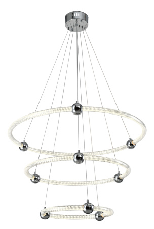 Светодиодная люстра хром LED 171Вт D80+60+40см