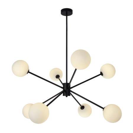 Люстра потолочная на штанге черня D80см