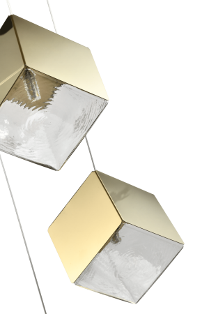 Люстра в скандинавском стиле золото 35см