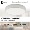 Светильник потолочный накладной LED хром 36Вт D30см Zortes TORTTY ZRS.02565.36