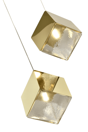 Люстра в скандинавском стиле золото 35см