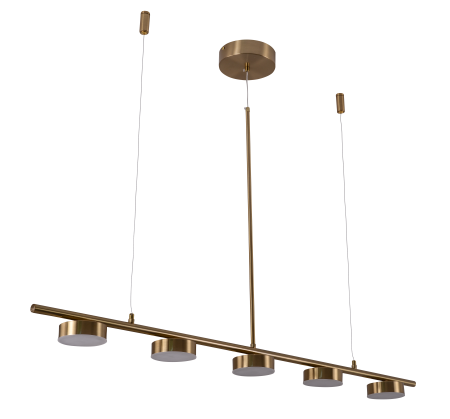 Люстра потолочная латунь LED 65Вт 118см