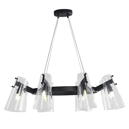 Люстра потолочная черня D80см