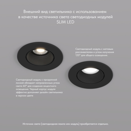 Встраиваемый светильник Denkirs DK3061-BK