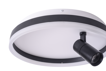 Потолочный светильник черный LED 24Вт+5Вт D40см