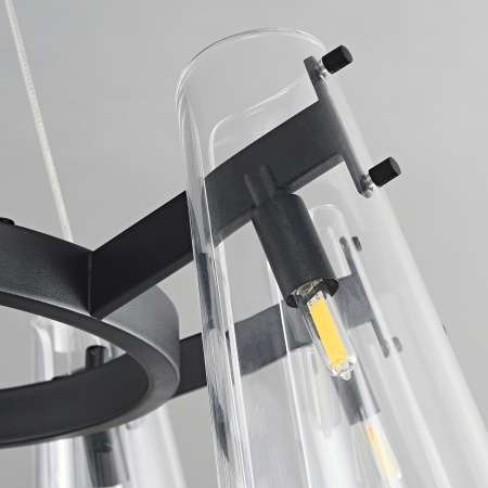 Люстра потолочная черня D80см