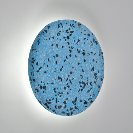 Светильник настенный из камня синий LED 3Вт D20см