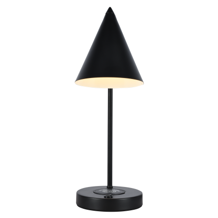 Настольная лампа черня беспроводная зарядка 45см