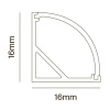 Профиль Led Strip ALM008S-2M