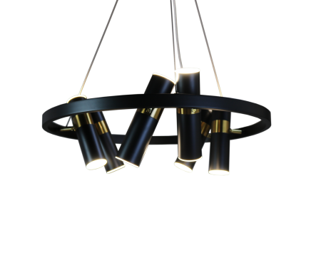 Люстра потолочная черня D65см