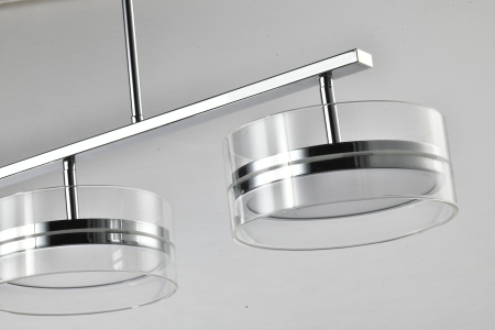 Люстра потолочная хром LED 48Вт 114см