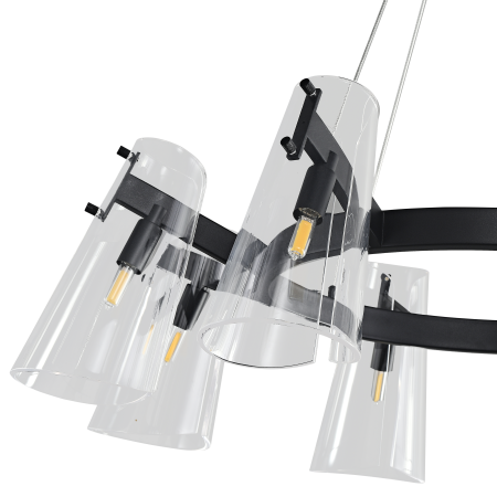 Люстра потолочная черня D80см