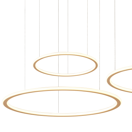 Люстра подвесная золото LED 146Вт D40+60+80см