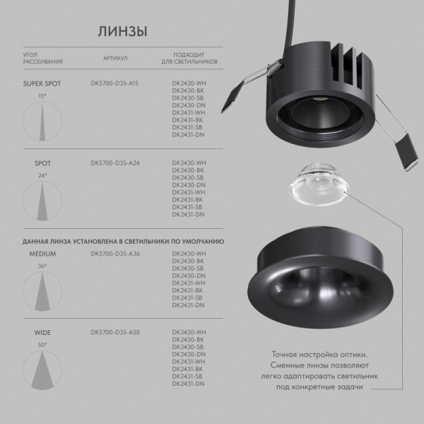 Встраиваемый светильник Denkirs DK2430-DN