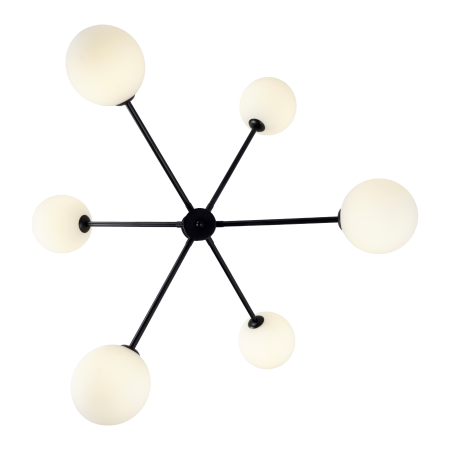 Люстра потолочная на штанге черня D70см
