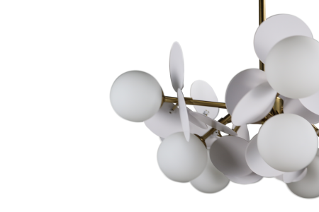 Люстра с плафонами бронза D68см